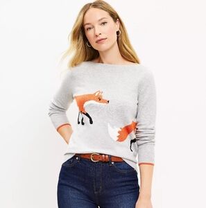 NWT Loft Fox Boatneck Sweater Small